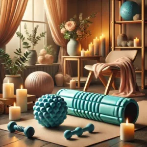 different DIY massage tools such as rollers, massage balls