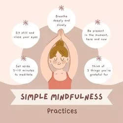 simple mindfulness practices poster