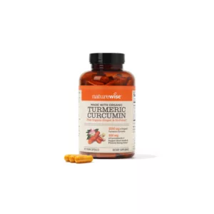 An image of a bottle of NatureWise Turmeric Curcumin.